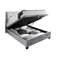 Walkworth Ottoman Storage Bed - Silver - Superking