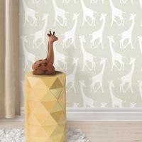 wallpops savannah soiree giraffe taupe peel stick wallpaper l55m w52cm