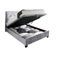 Walkworth Ottoman Storage Bed - Silver - King