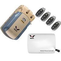 WAFU Wirele mart Remote Lock Mobile Phone mart Remote Lock with 4 Remote and 1 Router