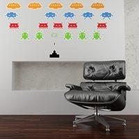 wall sticker in space invaders design