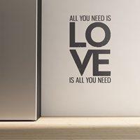 wall sticker in all you need is love design
