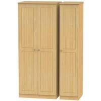 warwick beech triple plain wardrobe