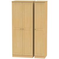 warwick beech triple wardrobe tall plain