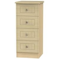 Warwick Light Oak Chest of Drawer - 4 Drawer Locker