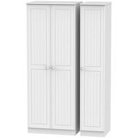 Warwick White Triple Wardrobe - Tall Plain