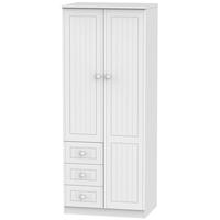 Warwick White Combination Wardrobe - 2ft 6in