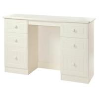 warwick cream dressing table knee hole double pedestal