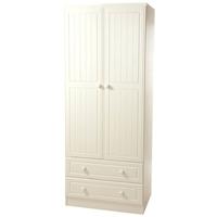 Warwick Cream Wardrobe - 2ft 6in with 2 Drawer