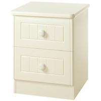 Warwick Cream Bedside Cabinet - 2 Drawer Locker