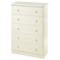 Warwick Cream Chest of Drawer - 5 Drawer