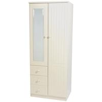 warwick cream combination wardrobe 2ft 6in