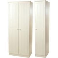 Warwick Cream Triple Plain Wardrobe