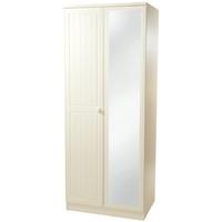 warwick cream wardrobe tall 2ft 6in with mirror