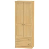 warwick beech wardrobe tall 2ft 6in with 2 drawer