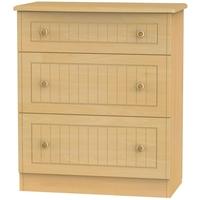 Warwick Beech Chest of Drawer - 3 Drawer Deep