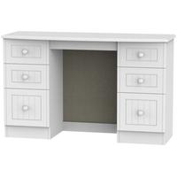 warwick white dressing table knee hole double pedestal