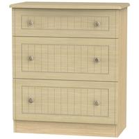 warwick light oak chest of drawer 3 drawer deep