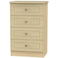 warwick light oak chest of drawer 4 drawer midi