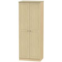 warwick light oak wardrobe tall 2ft 6in double hanging