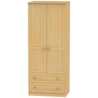 Warwick Beech Wardrobe - 2ft 6in with 2 Drawer