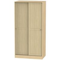 Warwick Light Oak Sliding Wardrobe - 100cm Wide