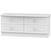 Warwick White Bed Box - 4 Drawer