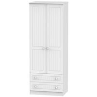 Warwick White Wardrobe - Tall 2ft 6in with 2 Drawer