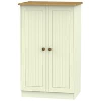 warwick cream and oak wardrobe 2ft 6in plain midi