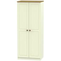 warwick cream and oak wardrobe 2ft 6in plain