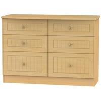 warwick beech chest of drawer 6 drawer midi