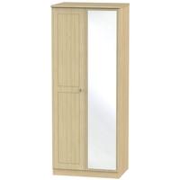 warwick light oak wardrobe 2ft 6in with mirror