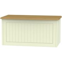 Warwick Cream and Oak Blanket Box