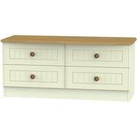 Warwick Cream and Oak Bed Box - 4 Drawer