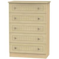 warwick light oak chest of drawer 5 drawer