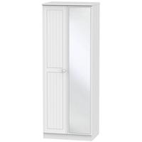 Warwick White Wardrobe - Tall 2ft 6in with Mirror