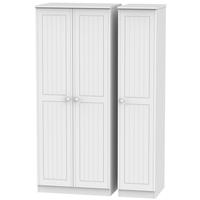 Warwick White Triple Plain Wardrobe