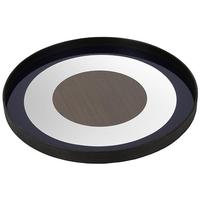 Walnut Bullseye Large Round Mirror Tray