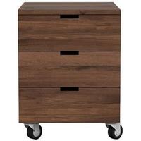 Walnut Office 3 Drawer Billy Box