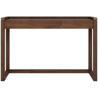 Walnut Frame 2 Drawer Small Pc Console Table