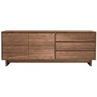 Wave Teak 2 Opening Door 3 Drawer Sideboard