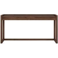 Walnut Frame 2 Drawer Large Pc Console Table