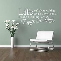 Wall Stickers Life Quotes Dance in the Rain Home Decoration JiuBai Wall Decal