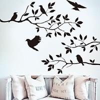 Wall Stickers Wall Decals, Branch and birds PVC Wall Stickers