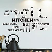 wall stickers wall decals kitchen english words quotes pvc wall sticke ...