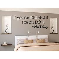 Wall Stickers Wall Decals, English Words Quotes PVC Wall Stickers