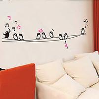 Wall Stickers Wall Decals Style Singing Birds PVC Wall Stickers