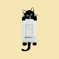 Wall Stickers Wall Decals Style Kitten Switch PVC Wall Stickers