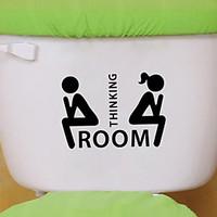 Wall Stickers Wall Decals Style Personality Toilet Decoration PVC Wall Stickers