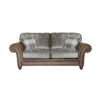 Wainwright Vintage Leather With Fabric 2 Seater Standard Back Sofa